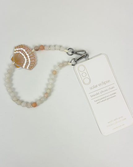 Solar Eclipse Seashell Phone Chain Bracelet