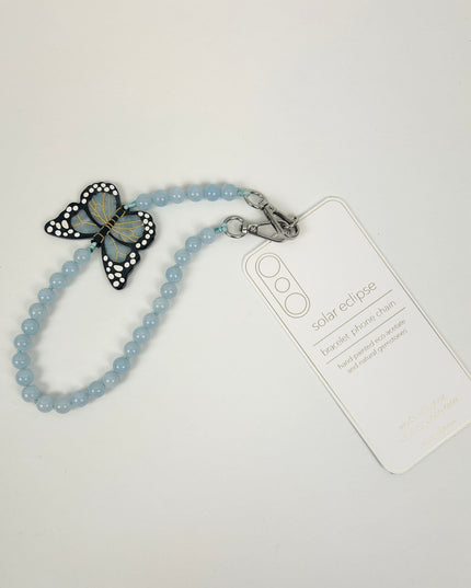 Solar Eclipse Monarch Butterfly Phone Chain Bracelet