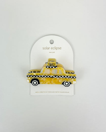Solar Eclipse Yellow Taxi Cab Hair Clip