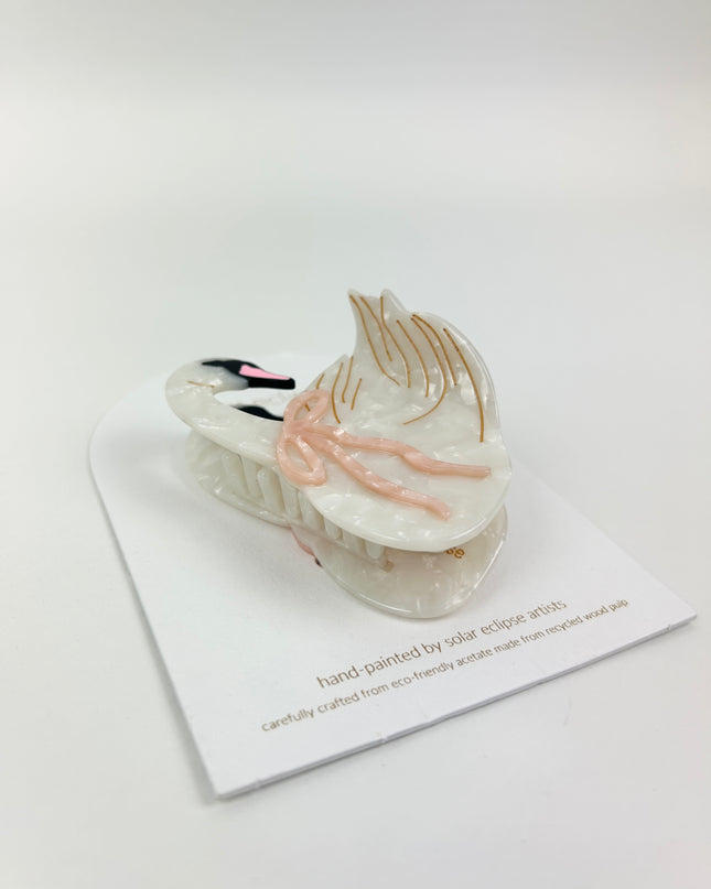 Solar Eclipse Bow Swan Hair Clip Hair Accessories in at Wrapsody