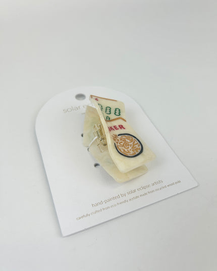 Solar Eclipse Mini Mahjong Hair Clip