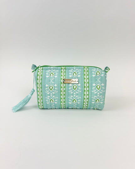 Laura Park Rosemary Stripe Blue Small Cosmetic Bag