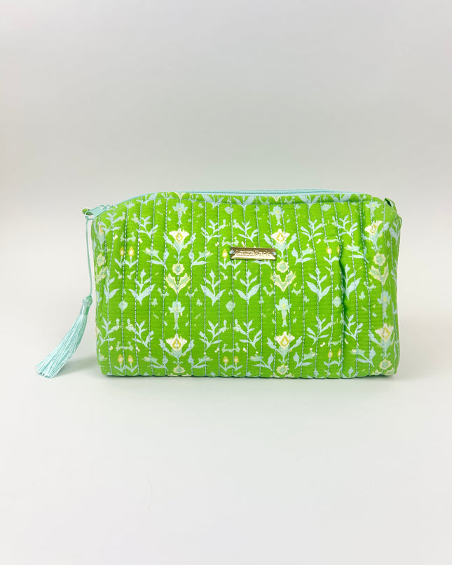 Laura Park Petal Garden Green Large Cosmetic Bag