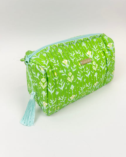 Laura Park Petal Garden Green Large Cosmetic Bag