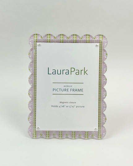 Laura Park Rosemary Stripe Pink 5x7 Acrylic Frame