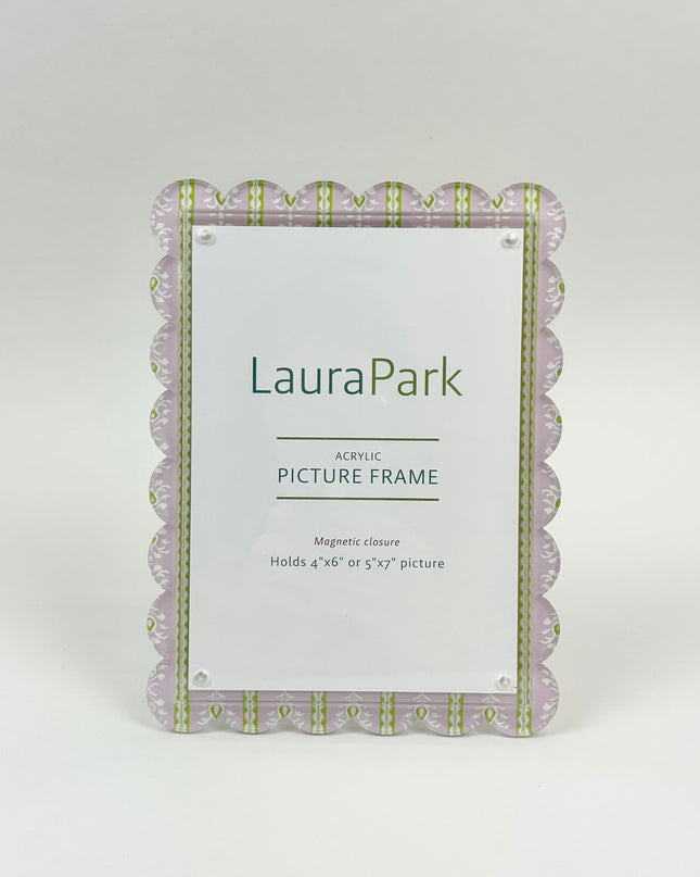 Laura Park Rosemary Stripe Pink 5x7 Acrylic Frame