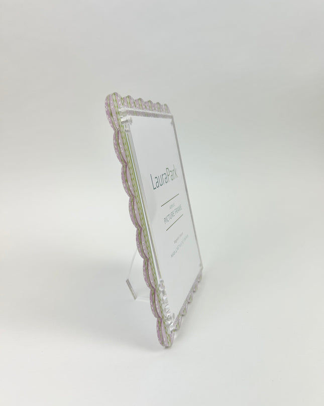 Laura Park Rosemary Stripe Pink 5x7 Acrylic Frame