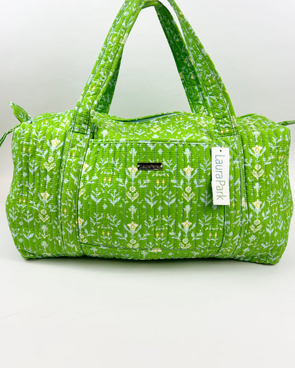 Laura Park Petal Garden Green Signature Duffle Bag