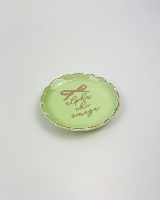 Sorority Round Trinket Dish Greek in at Wrapsody