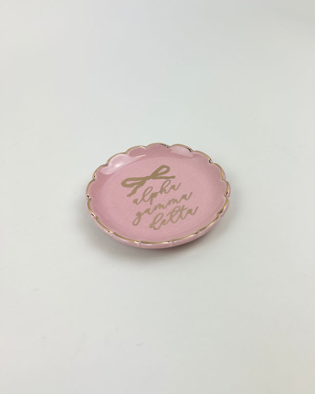 Sorority Round Trinket Dish Greek in at Wrapsody