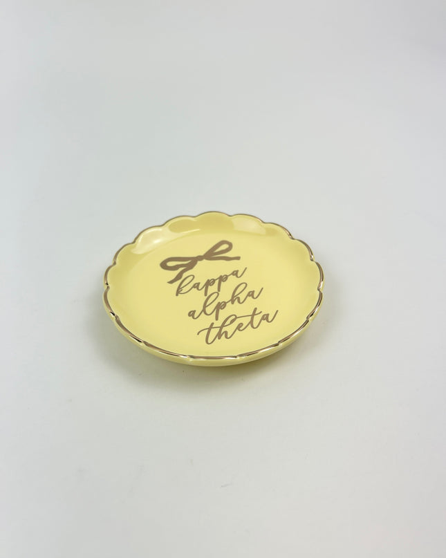 Sorority Round Trinket Dish Greek in at Wrapsody