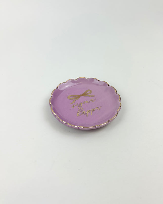 Sorority Round Trinket Dish Greek in at Wrapsody