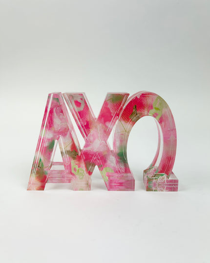 Sorority Acrylic Letter Block Greek in Alpha Chi Omega at Wrapsody