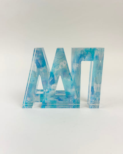 Sorority Acrylic Letter Block Greek in Alpha Delta Pi at Wrapsody