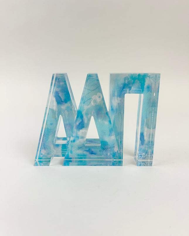 Sorority Acrylic Letter Block Greek in Alpha Delta Pi at Wrapsody