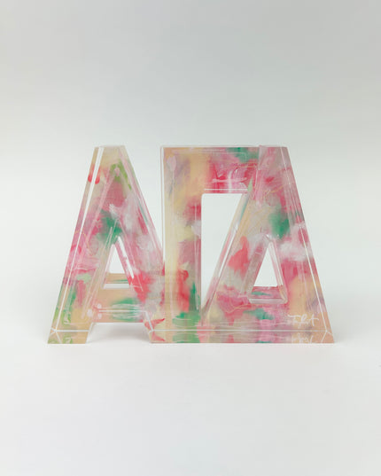 Sorority Acrylic Letter Block Greek in Alpha Gamma Delta at Wrapsody