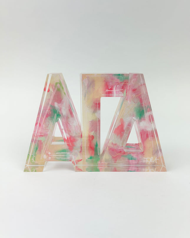 Sorority Acrylic Letter Block Greek in Alpha Gamma Delta at Wrapsody