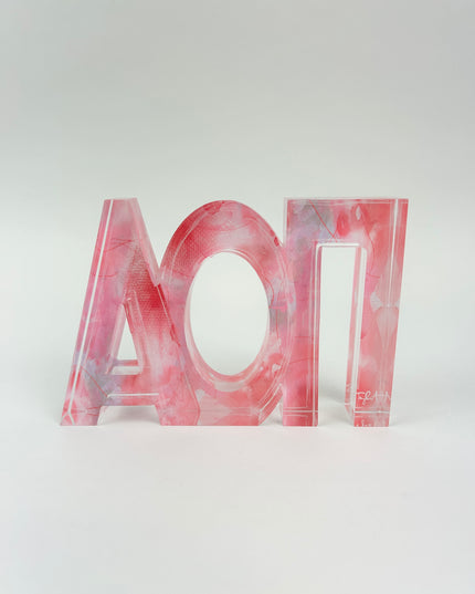 Sorority Acrylic Letter Block Greek in Alpha Omicron Pi at Wrapsody