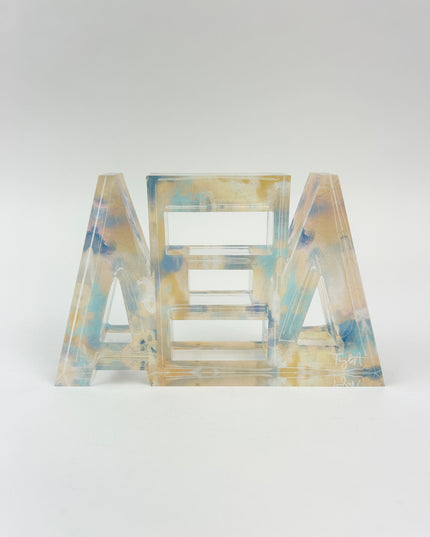 Sorority Acrylic Letter Block Greek in Alpha Xi Delta at Wrapsody