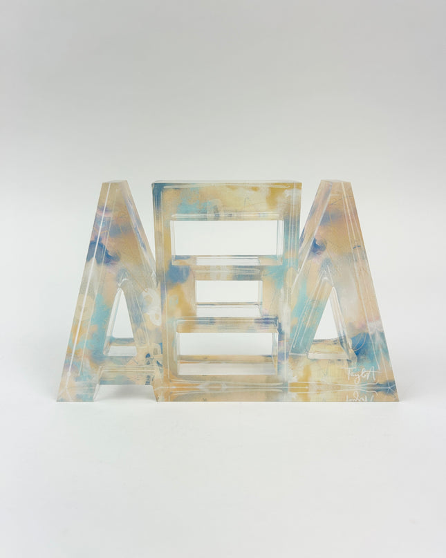 Sorority Acrylic Letter Block Greek in Alpha Xi Delta at Wrapsody