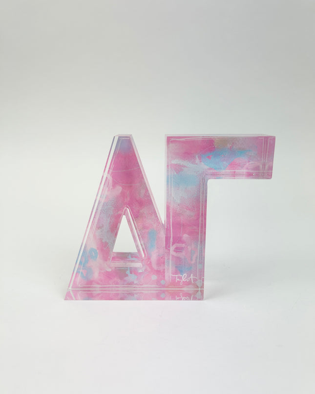 Sorority Acrylic Letter Block Greek in Delta Gamma at Wrapsody