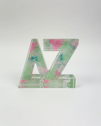 Sorority Acrylic Letter Block Greek in Delta Zeta at Wrapsody