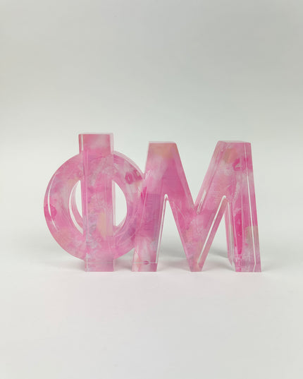 Sorority Acrylic Letter Block Greek in Phi Mu at Wrapsody