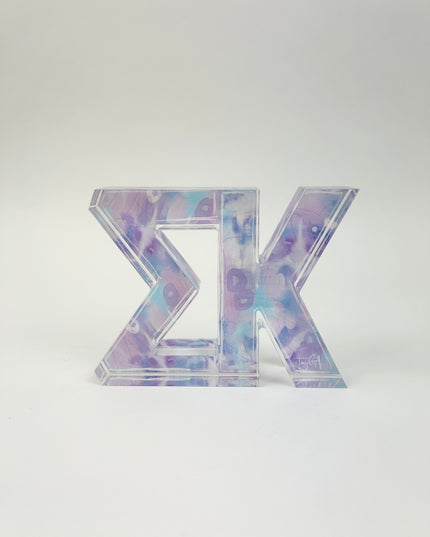 Sorority Acrylic Letter Block Greek in Sigma Kappa at Wrapsody