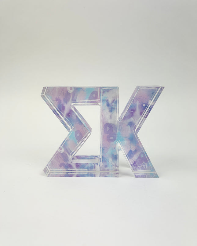 Sorority Acrylic Letter Block Greek in Sigma Kappa at Wrapsody
