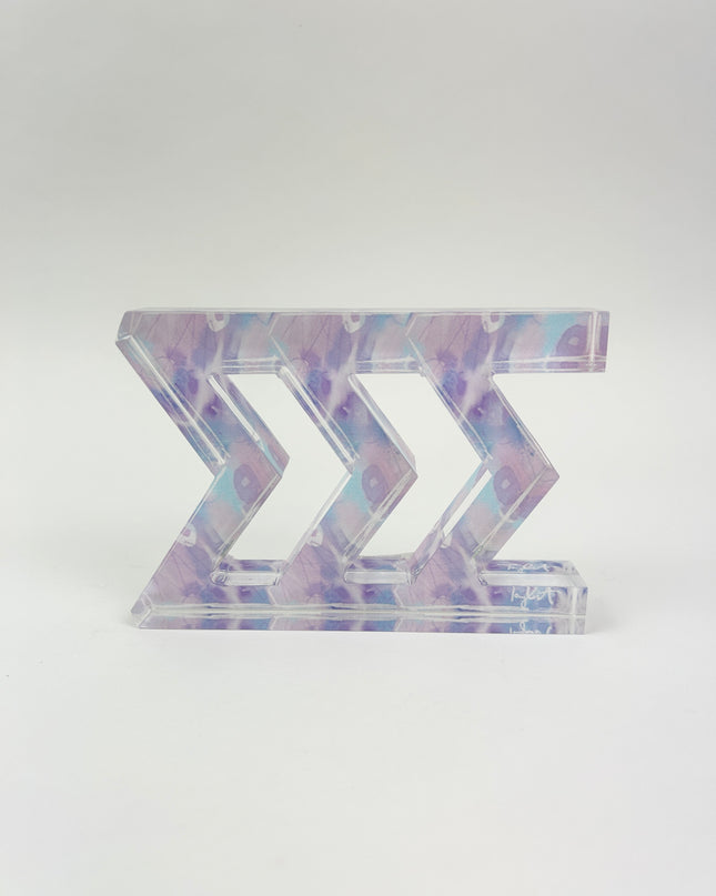 Sorority Acrylic Letter Block Greek in Sigma Sigma Sigma at Wrapsody