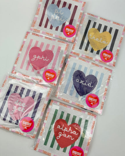 Sorority Heart Shaped Needlepoint Kit