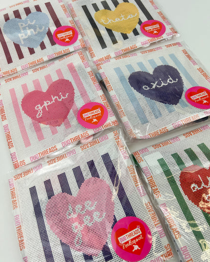 Sorority Heart Shaped Needlepoint Kit