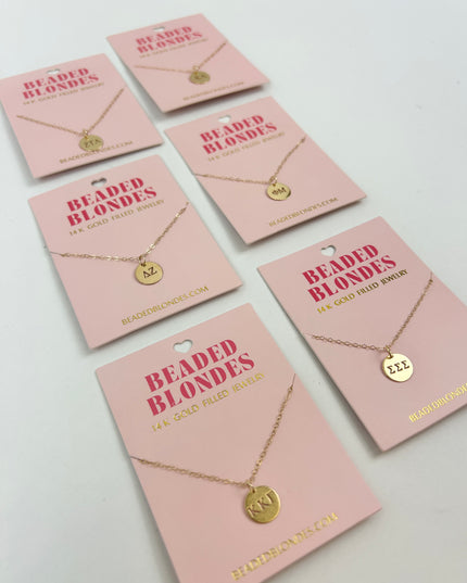 Beaded Blondes Sorority Charm Necklace