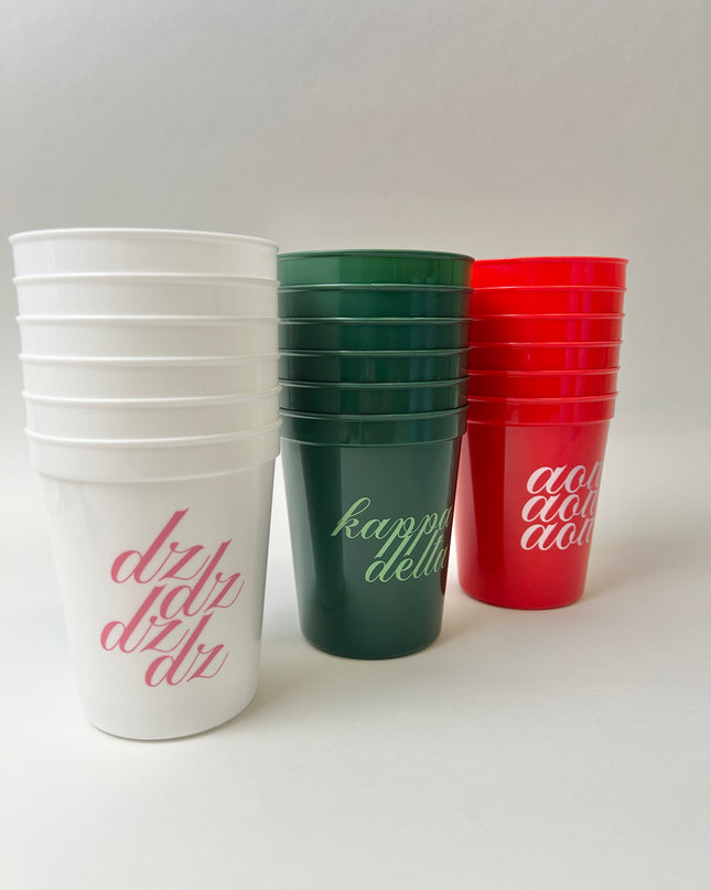 Sorority Cup Set of 6 Greek in at Wrapsody