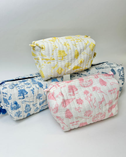Sorority Toile Cosmetic Bag