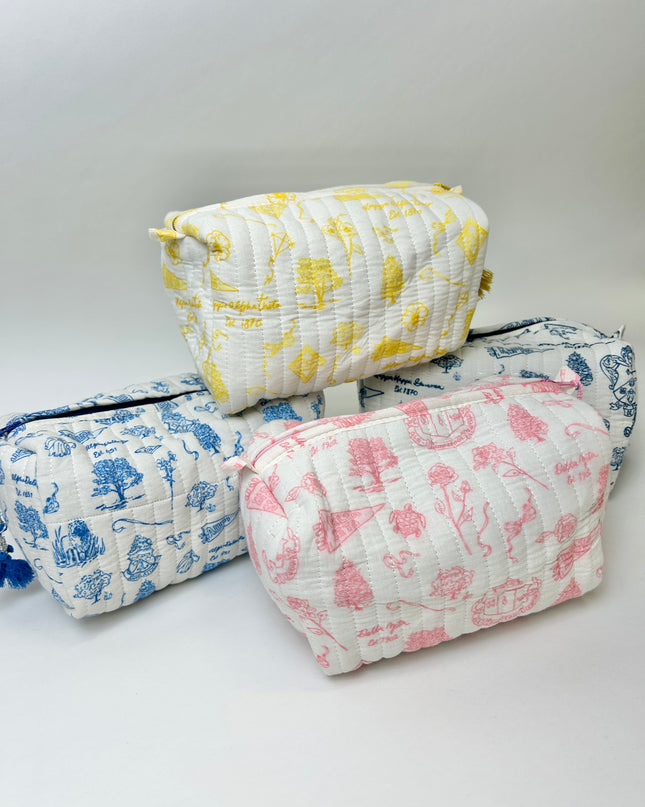 Sorority Toile Cosmetic Bag Greek in at Wrapsody