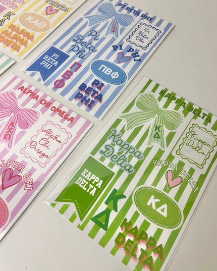 Sorority Vinyl Sticker Sheet