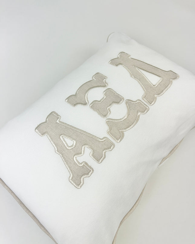Sorority Appliqued Pillow Greek in at Wrapsody