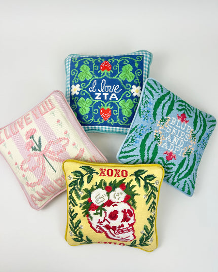Sorority Needlepoint Pillow