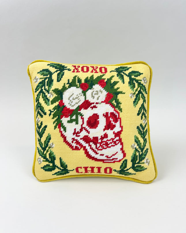 Sorority Needlepoint Pillow Greek in Chi Omega at Wrapsody