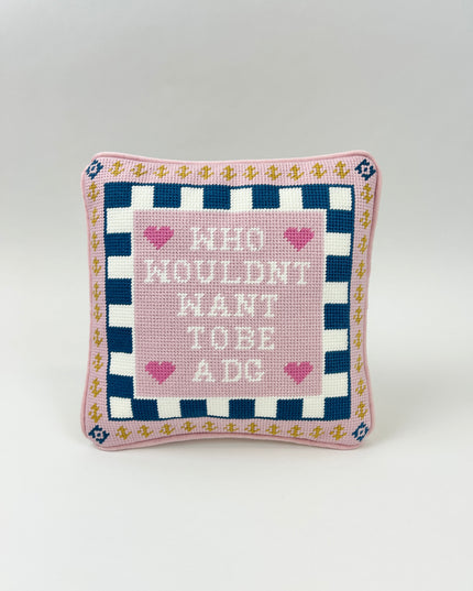 Sorority Needlepoint Pillow