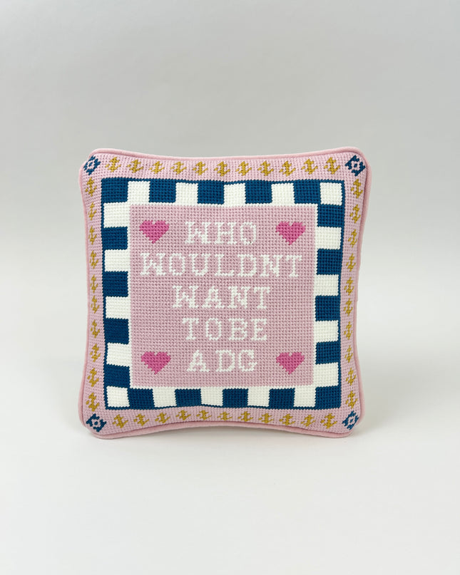 Sorority Needlepoint Pillow Greek in Delta Gamma at Wrapsody