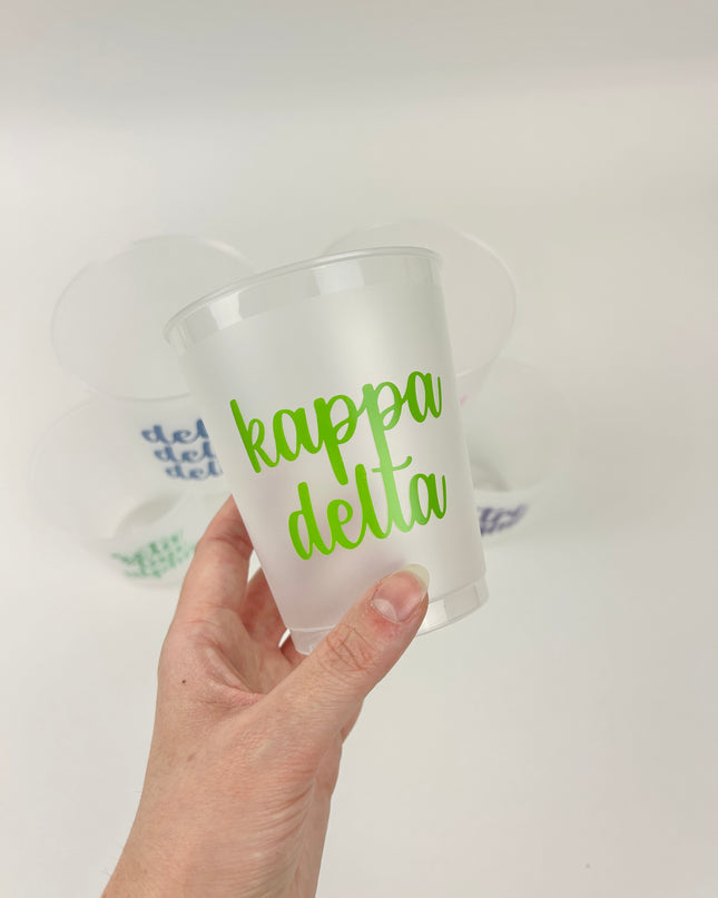 Sorority Frost Cup Greek in at Wrapsody