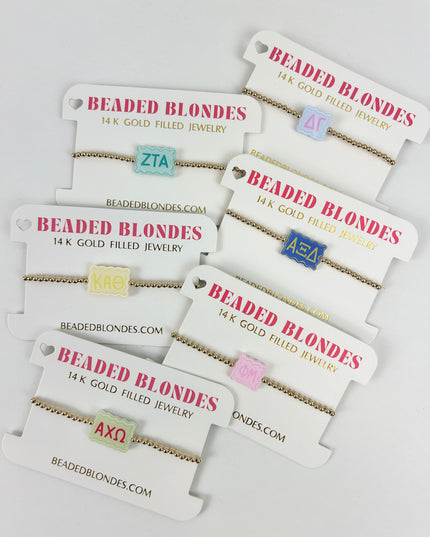 Beaded Blondes Sorority Bracelet Greek in at Wrapsody