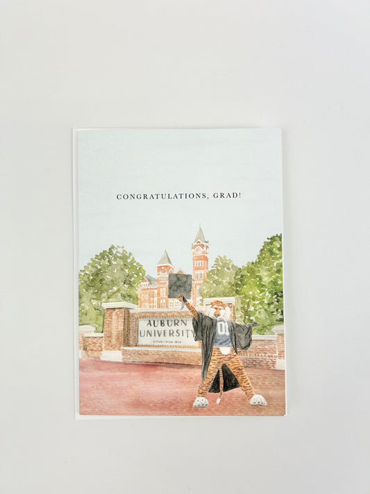 Card Congrats Grad Aubie Paper in  at Wrapsody