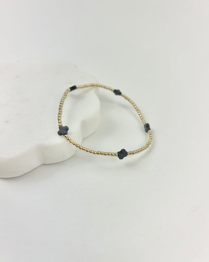 Enewton Small Signature Cross 2mm Bracelet - Charcoal Bracelets in at Wrapsody