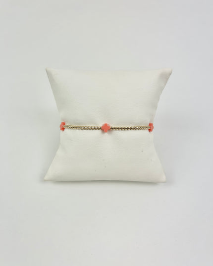 Enewton Small Signature Cross 2mm Bracelet - Coral Bracelets in at Wrapsody