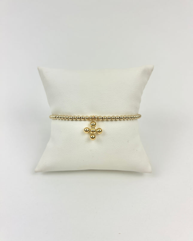 Enewton 3mm Bracelet with 4mm Beaded Cross Charm Bracelets in at Wrapsody