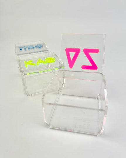 Acrylic Box w Neon Letters Greek in  at Wrapsody