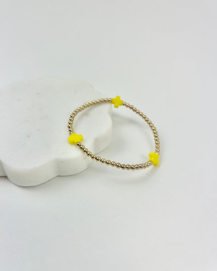 Enewton Signature Cross 3mm Bracelet - Canary Bracelets in at Wrapsody